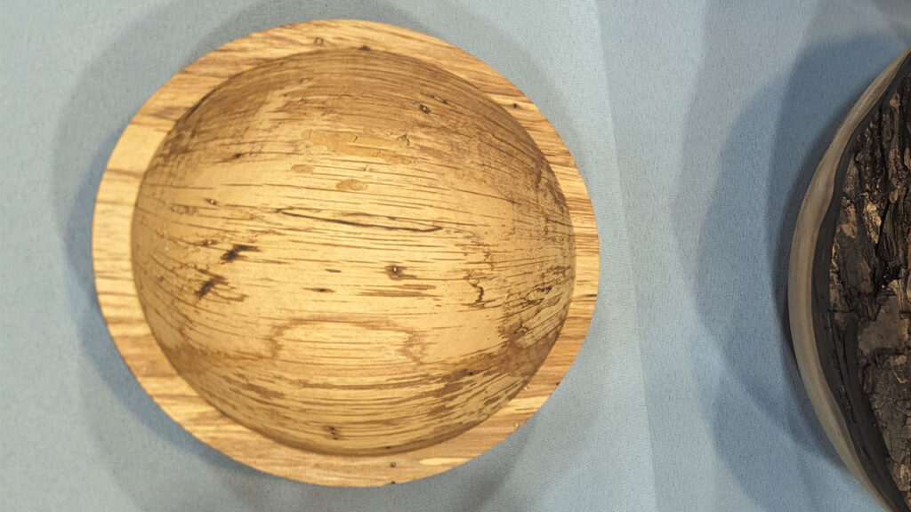 Claude Godcharles's spalted tan oak bowl.