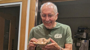 Al Holstein turned a live edge Sycamore bowl