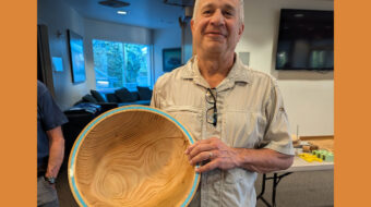 Blue spruce bowl by Robert Bley