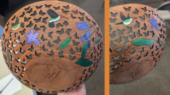 Bottom view of the Butterfly bowl by Dave Vannier