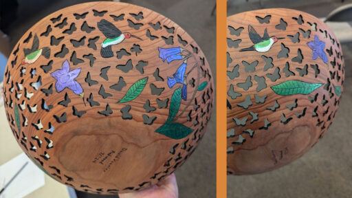 Bottom view of the Butterfly bowl by Dave Vannier