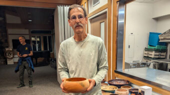 Kelly Smith turned a bowl from olive wood