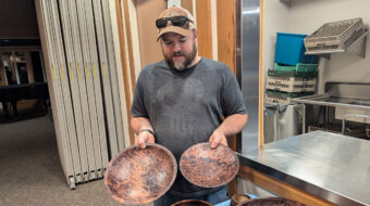 Nate Seagraves turned redwood burl bowls