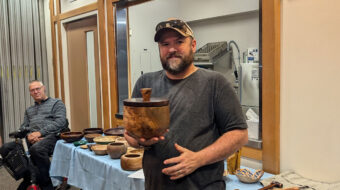 Nate Seagraves turned a lidded vessel