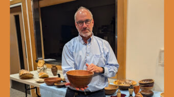 Dean Saal turned a madrone bowl