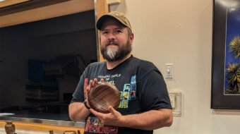 Nate turned the pillow bowl from curly black walnut