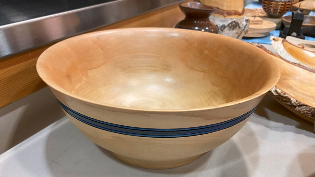 Salad bowl turned from maple by Tom Gaston