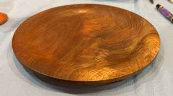 Walnut platter turned by Tom Mandle