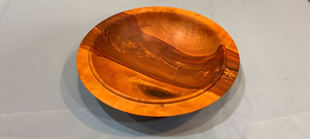 Turned wooden platter