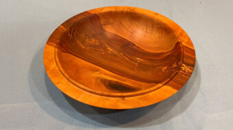 Turned wooden platter