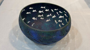 Pierced bowl with fish designs by David Vannier