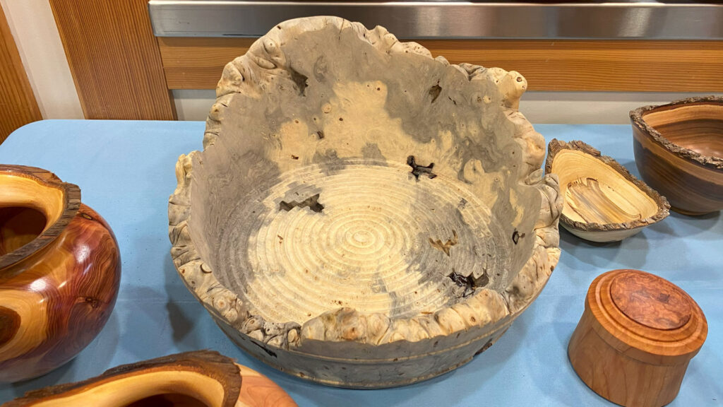 Huge buckeye burl bowl