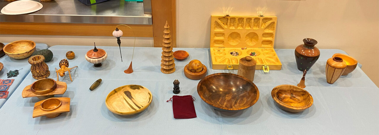 A table with intricate woodturning ornaments