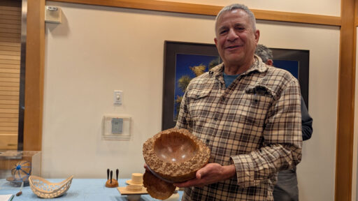 Robert Bley turned natural edge bowl from a maple burl