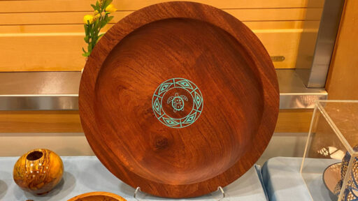 Large bubinga platter by Bob Bley