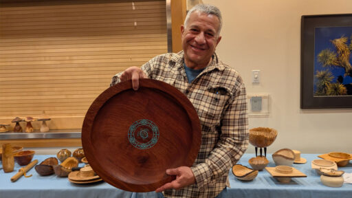 Bob Bley turned a 19.5 inch bubinga platter