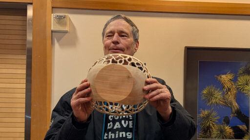 David Vannier turned and carved a birch bowl