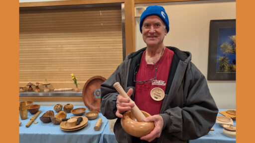 Edgar Whipple turned mortar and pestle