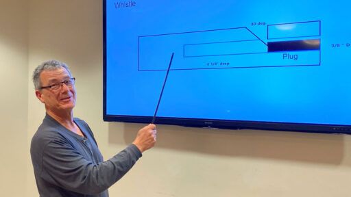 Jon Bishop explains how to turn a whistle.