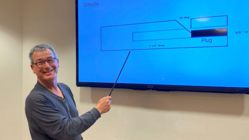 Jon Bishop explains how to make a whistle.