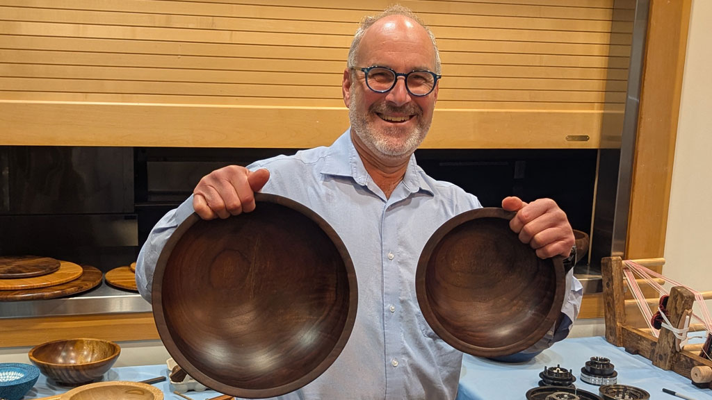 Daniel Saal turned walnut bowls