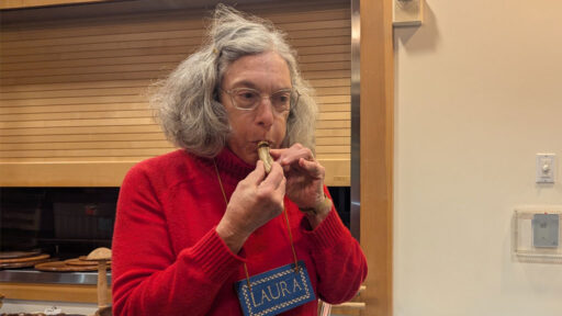 Laura Rhodes turned a whistle from Chinese Pistache