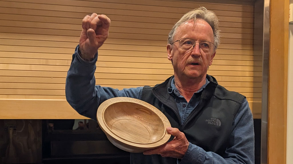 Tom Gaston turned a sycamore platter