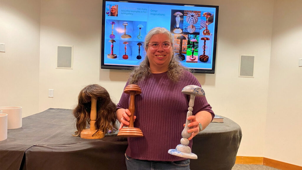 Angela Gunn turned wig stands