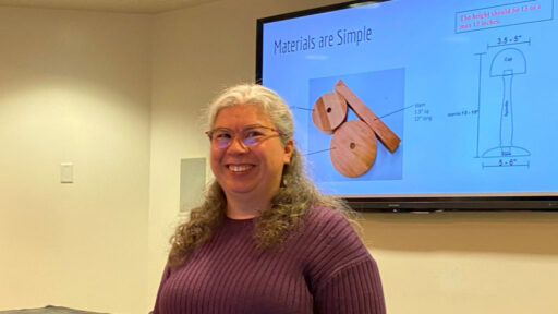 Angela Gunn presents turning wig stands