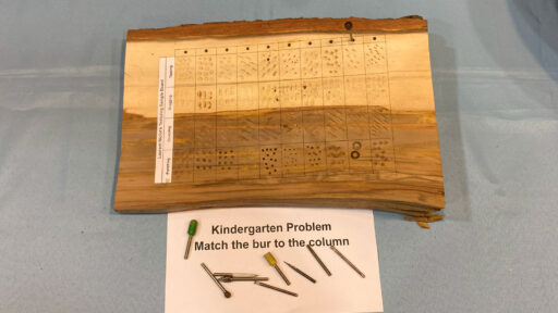 Rotary bit matching toy/jig by Jim Koren