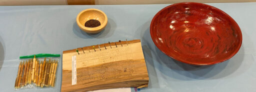 President's Challenge Woodturning Projects: textured items. Photo is for woodturners newsletter.