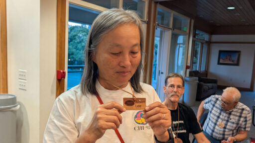 Alison made a name badge with the WBW logo