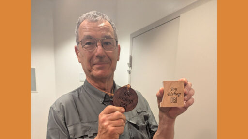 Jon made two name badges