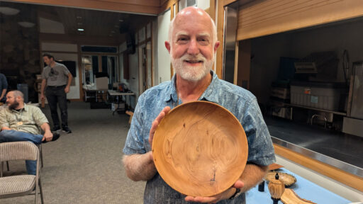 Vic with a large shallow bowl