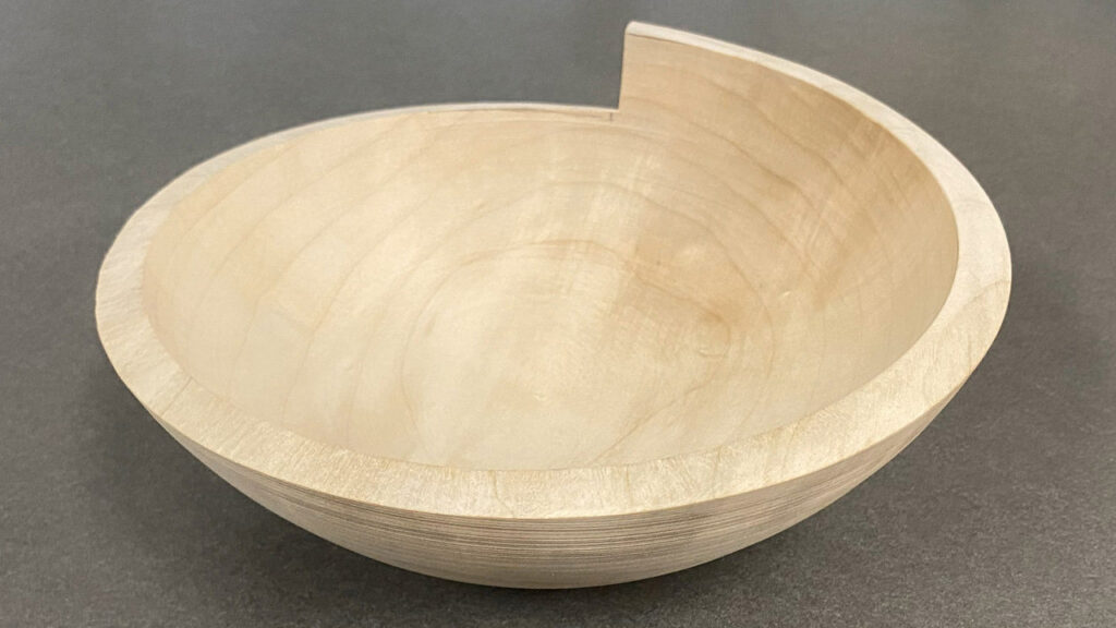 The top view of the stepped-rim bowl.