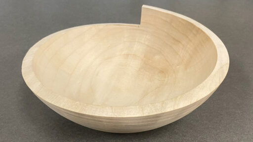 The top view of the stepped-rim bowl.