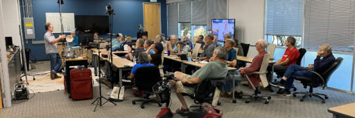 Attendees of Mark Gardner's woodturning demo in September 2025.