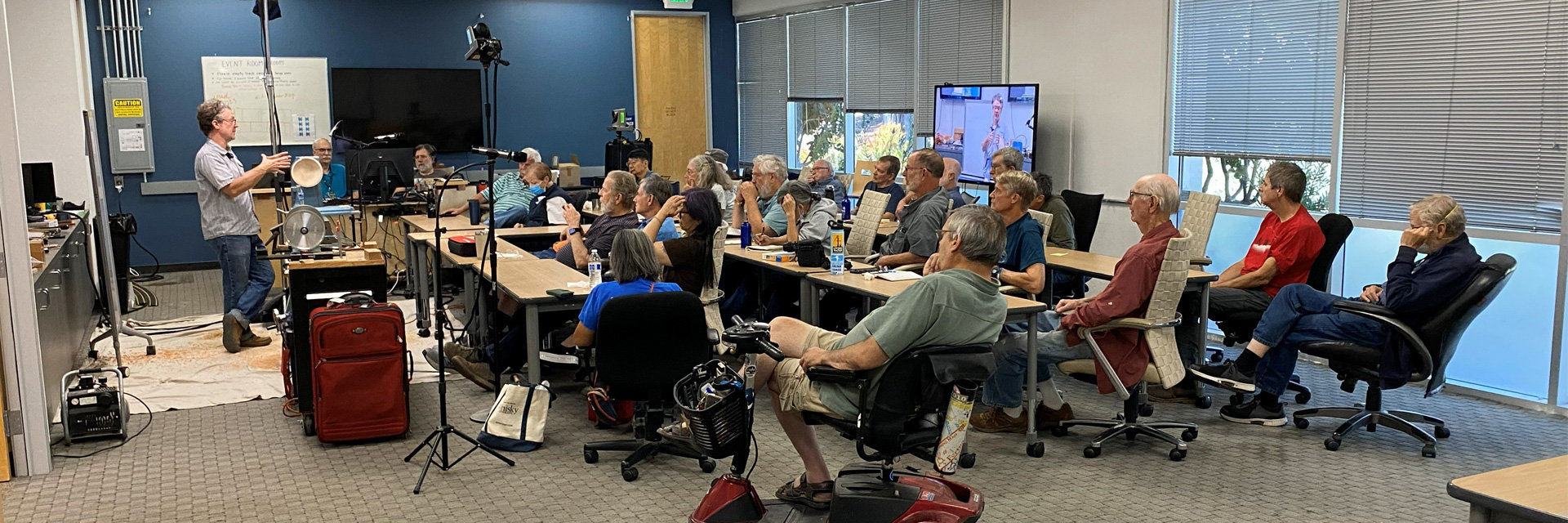 Attendees of Mark Gardner's woodturning demo in September 2025.