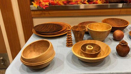 A set of bowls turned by Kelly.