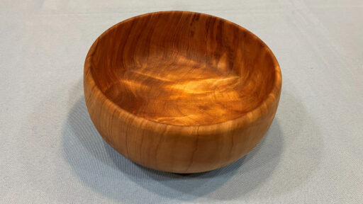 Calabash bowl turned by Edgar, and finished with an oil-based finish to highlight the tight grain.