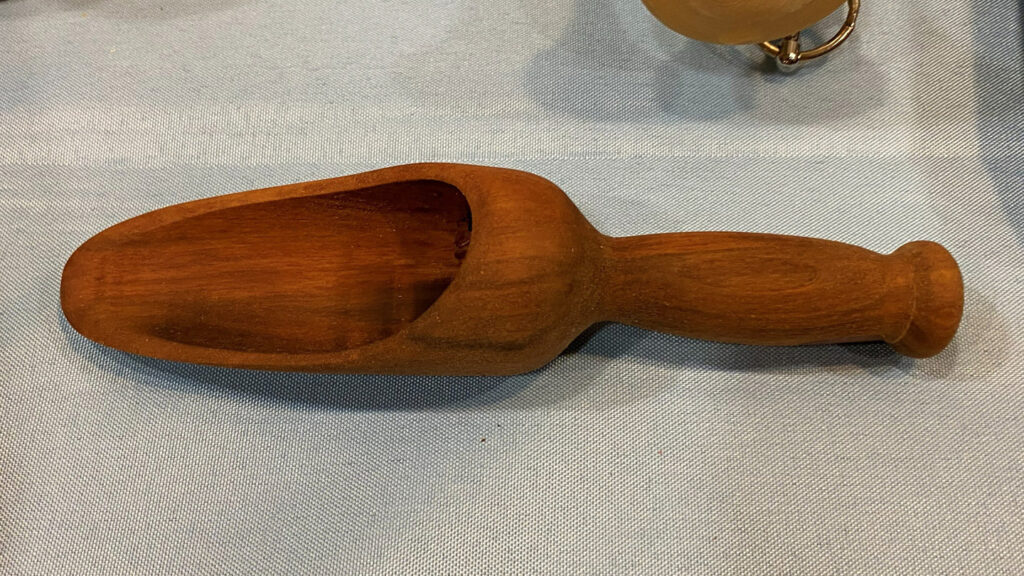 A scoop turned by Kelly from a broad-leaf Maple