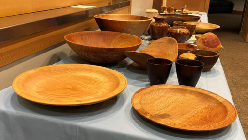Turned bowls and platters.