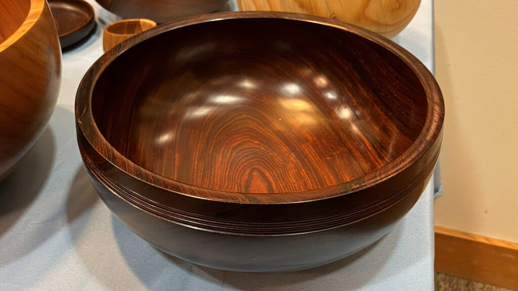 A large calabash bowl turned by Dennis Lillis.