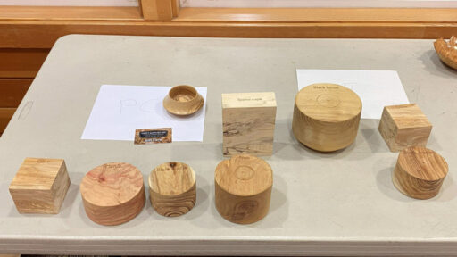 Wooden blanks for small woodturning projects.