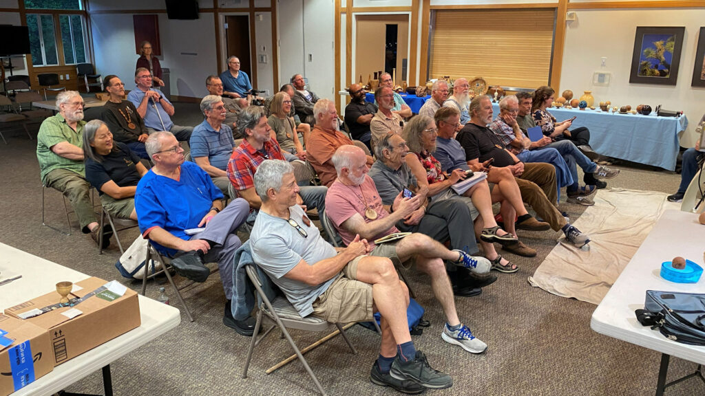 Attendees of the WBW meeting on March 18, 2026. The photo was taken for the woodturners newsletter.