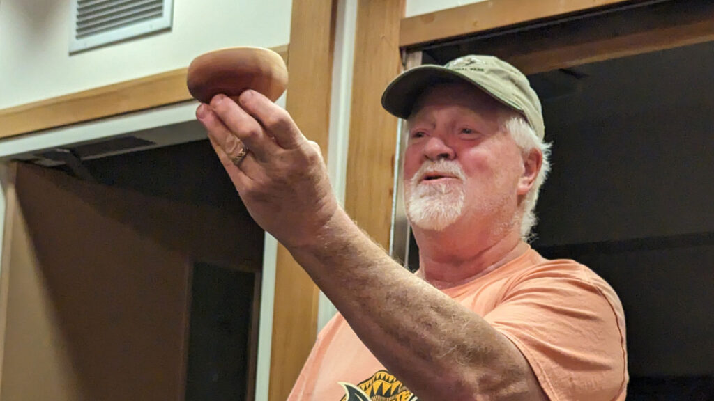 Jim Koren turned a madrone bowl