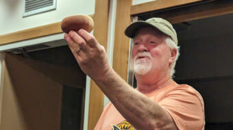 Jim Koren turned a madrone bowl