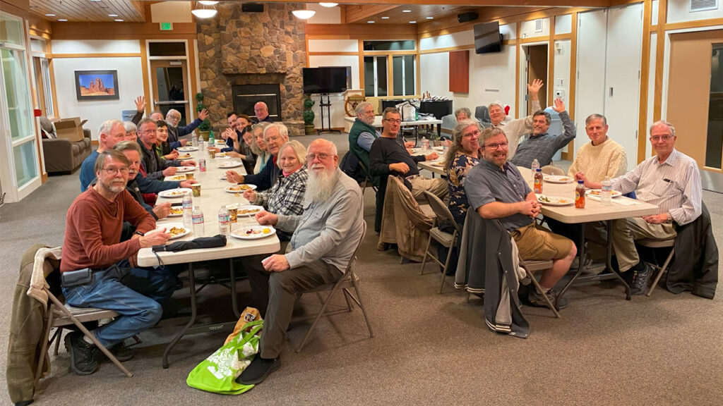 Woodturning club members are celebrating winter holidays.